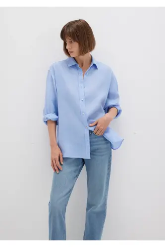 Linen Shirt Loose Fit 1210747-8 