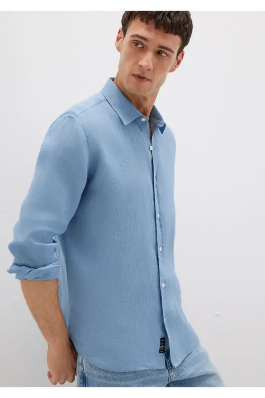 Linen Shirt Slim Fit / Narrow Cut 0211466-70731-Ma - 3