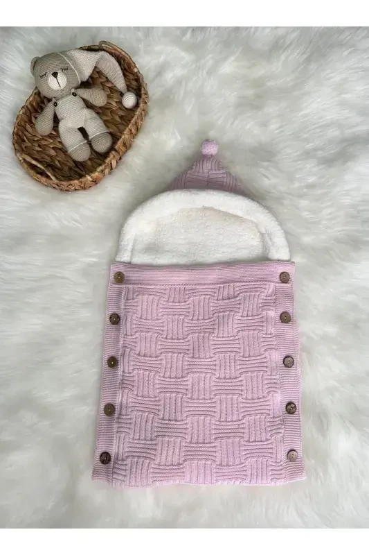 ЛИНИЯ УЗОР ТРИКОТАЖ WELLSOFT ДЕТСКИЙ КОКОН-РОЗОВЫЙ - 3