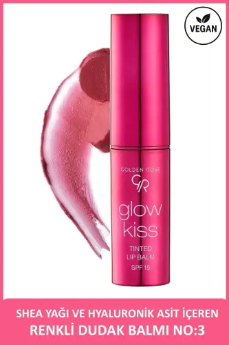 Lip Moisturizer - Gr Glow Kiss Tinted Lip Balm Berry Pink No:03 - 1