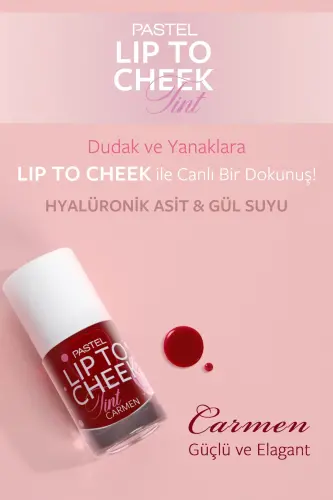 Lip To Cheek Tint Carmen Lab boʻyogʻi va Rumyana-Pushti - 4