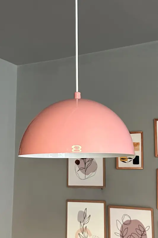 Lipeo Avize Tekli Sarkıt Salon Mutfak Kuaför Cafe Lamba Dekoratif Aydınlatma Pastane - pembe - 2