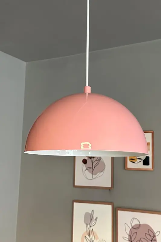 Lipeo Avize Tekli Sarkıt Salon Mutfak Kuaför Cafe Lamba Dekoratif Aydınlatma Pastane - pembe - 5