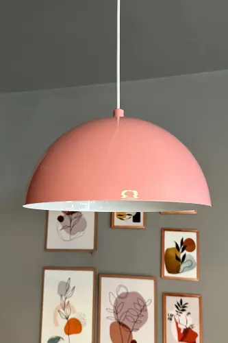 Lipeo Avize Tekli Sarkıt Salon Mutfak Kuaför Cafe Lamba Dekoratif Aydınlatma Pastane-pembe 