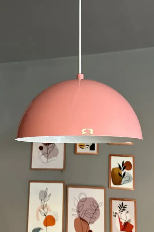 Lipeo Avize Tekli Sarkıt Salon Mutfak Kuaför Cafe Lamba Dekoratif Aydınlatma Pastane-pembe - BAMYUM