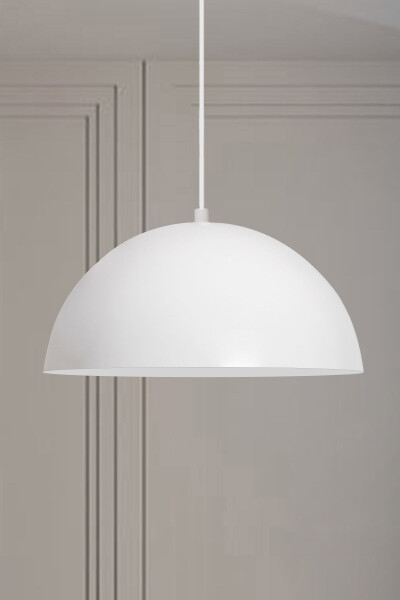 Lipeo Beyaz Avize Tekli Sarkıt Salon Mutfak Kuaför Cafe Lamba Dekoratif Aydınlatma Pastane-BEYAZ - BAMYUM