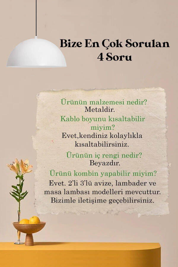 Lipeo Oq Avize Yolg'iz Osilib Turgan Zali Oshxona Sartaroshxona Kofe Do'koni Chiroq Dekorativ Yoritish Konditeriya - 18