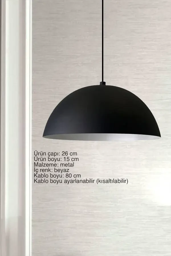 Lipeo Qora Rangli Avize Yolg'iz Osilib Turadigan Salon Oshxona Soch Tarash Lampasi Yoritish Do'kon Do'kon Avizalari - 3