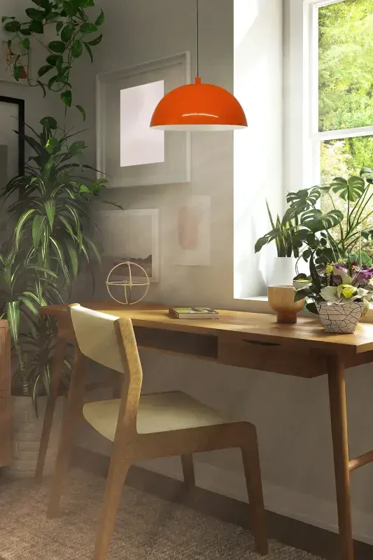 Lipeo Shiny Orange Chandelier Single Pendant Living Room Kitchen Hairdresser Cafe Lamp Decorative Lighting Pastry Shop-Shiny Orange - 3