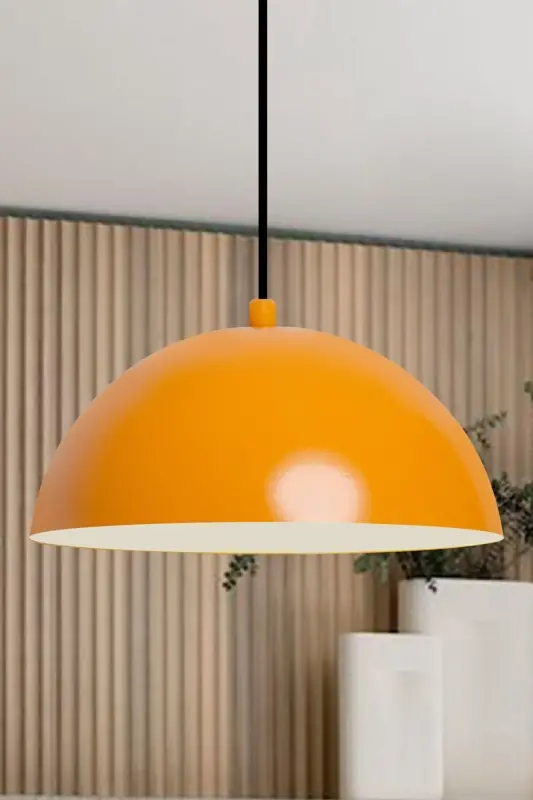 Lipeo Yellow Chandelier Single Pendant Living Room Kitchen Hairdresser Cafe Lamp Decorative Lighting Pastry Shop-Yellow - 1
