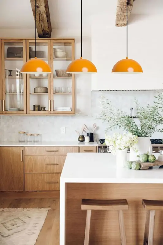 Lipeo Yellow Chandelier Single Pendant Living Room Kitchen Hairdresser Cafe Lamp Decorative Lighting Pastry Shop-Yellow - 3