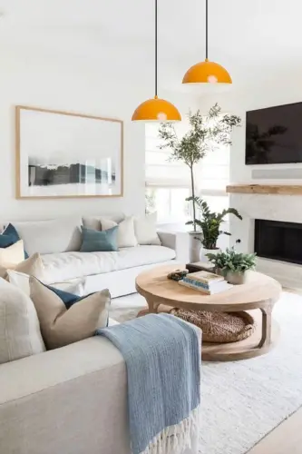 Lipeo Yellow Chandelier Single Pendant Living Room Kitchen Hairdresser Cafe Lamp Decorative Lighting Pastry Shop-Yellow - 5