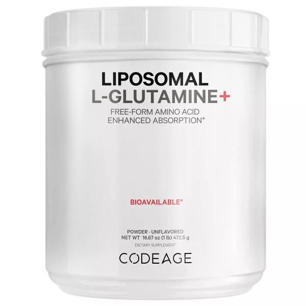 Liposomal L-Glutation Kuni 5000mg, Erkin Shaklli Aminokislota, Ishlash Mushaklarini Qo'llab-quvvatlash, 1lb Oq - 4