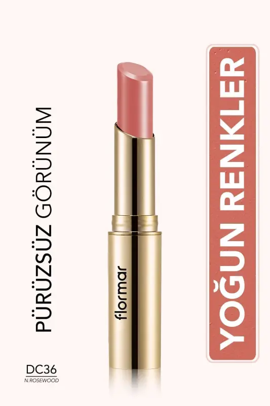 Lipstick - Deluxe CasModazoneere Lipstick No: 36-DC36 NATURAL ROSEWOOD - FLORMAR