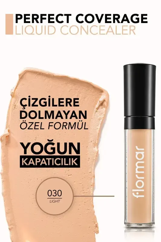 Liquid Concealer - Perfect Coverage Concealer - 030 Light - 8690604558063-030 LIGHT - 4