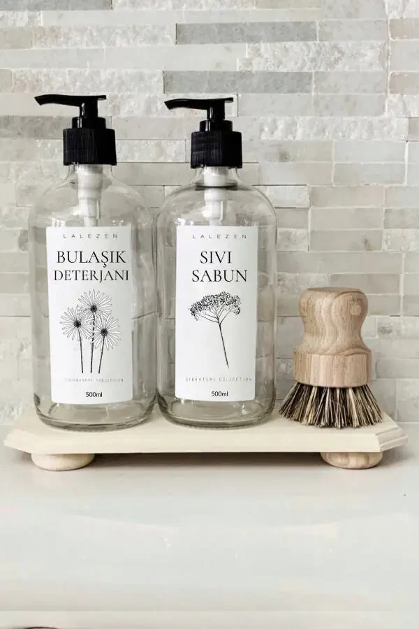 Liquid Soap and Dishwashing Transparent Plastic Bottle 500 Ml - 1