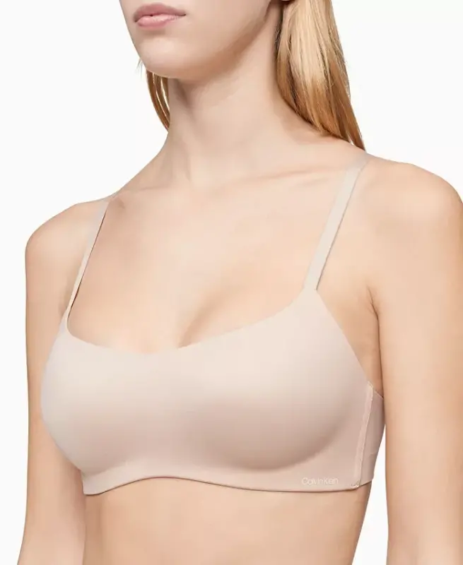 Liquid Touch Lightly Lined Bralette QF5681-Honey Almond (Nude 4) - CALVIN KLEIN