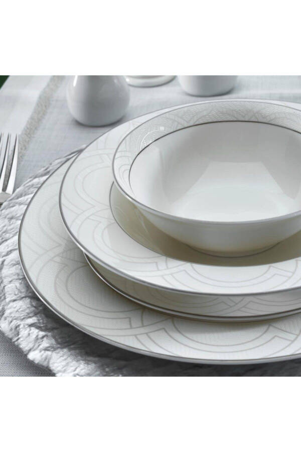 Lisa Dinner Set - 60 Pieces - Platinum - 01 - 2