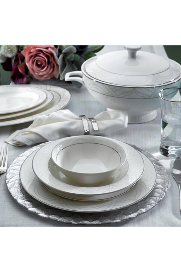 Lisa Dinner Set - 60 Pieces - Platinum - 01 - 3