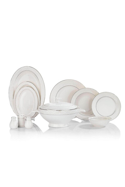 Lisa Dinner Set - 60 Pieces - Platinum - 01 - 5