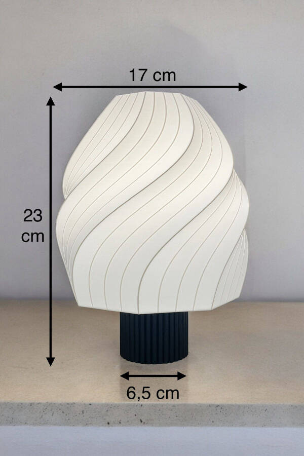 Lisa Stol Ustida Chiroq Kobalt Ko'k Tanasi Lamp Shade (LED Lampochasi Sovg'a Qilingan) - 11