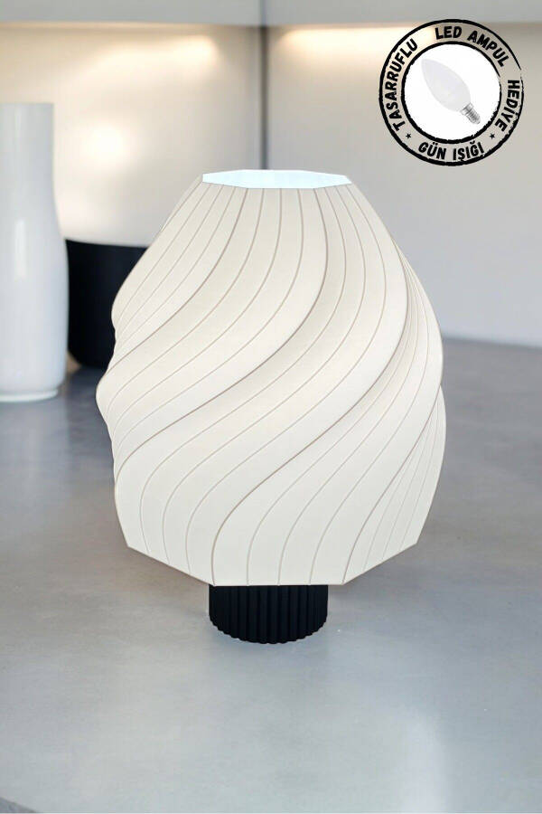 Lisa Stol Ustida Chiroq Kobalt Ko'k Tanasi Lamp Shade (LED Lampochasi Sovg'a Qilingan) - 13