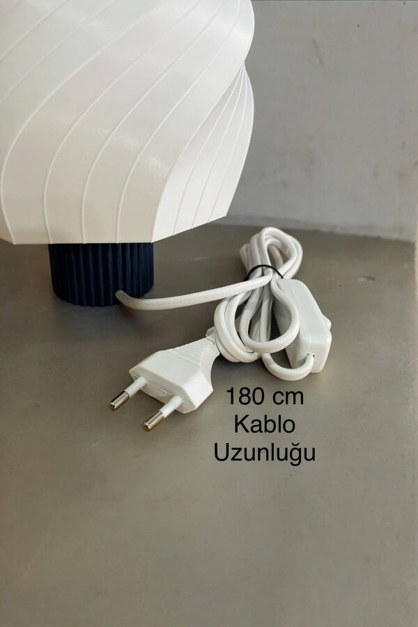 Lisa Stol Ustida Chiroq Kobalt Ko'k Tanasi Lamp Shade (LED Lampochasi Sovg'a Qilingan) - 16