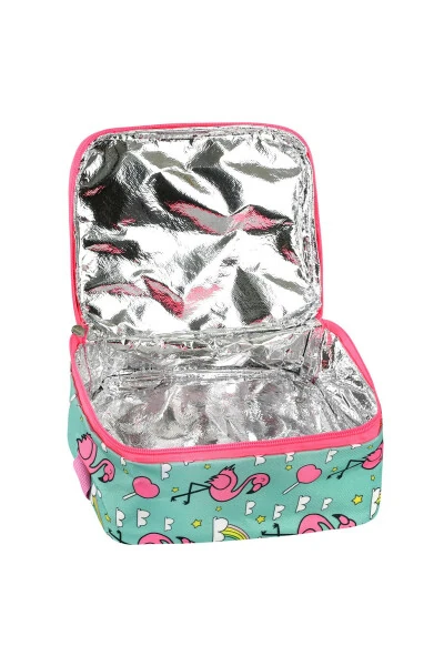 Lisanslı Flamingo 3'lü Set İlkokul Çantası, Termal Beslenme Çantası ve Kalem Kutusu Seti-Mint Yeşili - 7
