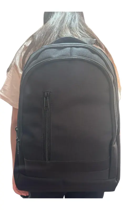 lisanslı lüx sağlam okul çantası geniş sırt çantası 45 cm. 22 cm. 30 cm. ebatlarında-Siyah5 - 1