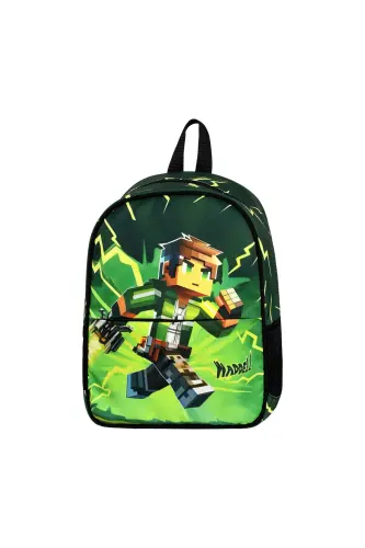 Lisanslı MayCraft Creeper Temalı Kaliteli Okul Öncesi Anaokul Kreş Erkek Çocuk Sırt Çantası-MyCraft - 3