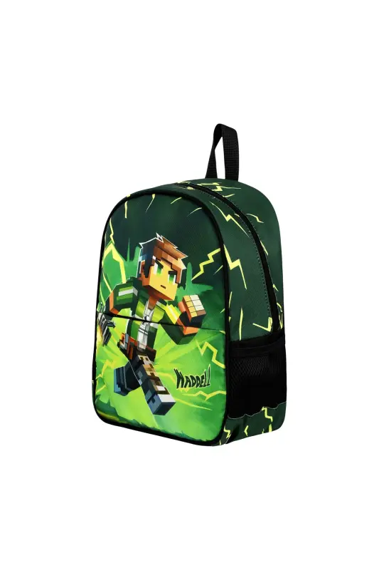 Lisanslı MayCraft Creeper Temalı Kaliteli Okul Öncesi Anaokul Kreş Erkek Çocuk Sırt Çantası-MyCraft - 4