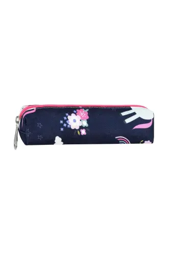 Lisanslı Unicorn 3'lü Set İlkokul Çantası, Termal Beslenme Çantası ve Kalem Kutusu Seti - Mor - 1