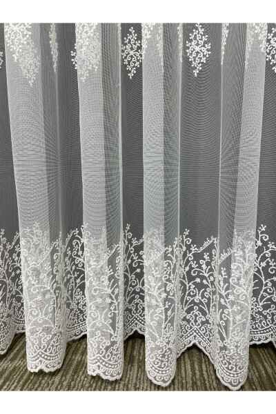 Lisbon Scattered Pattern 1 to 3 Pleated Voile Curtain - 1