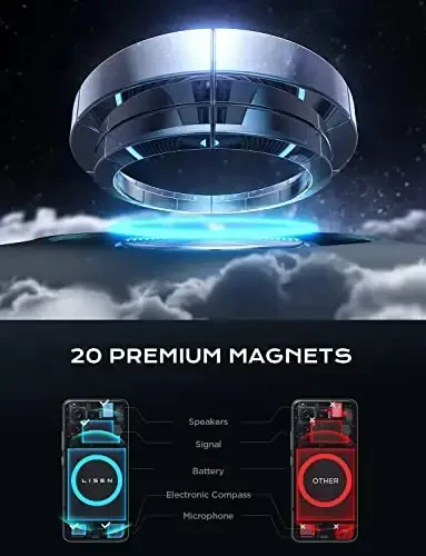 LISEN for 15W MagSafe Car Mount Charger, [Safer & Faster] Vent Magnetic Wireless Car Charger, Car Vent Phone Mount Charger Fits iPhone 16 Pro Max Plus 15 14 13 12, Samsung with MagSafe Case, Red - 6