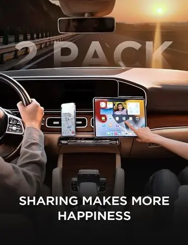 LISEN 2 Pack avtomobil o‘rnatish uchun magnit telefon ushlagichi 6 harbiy magnitli avtomobil telefon ushlagichi Vent uyali telefon Holdeer Vent uyali telefon ushlagichi (ko‘k) - 2