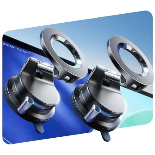 LISEN 2 Pack for MagSafe Car Mount [3800gf Strong Magnet&90+LBS Suction] 360° Adjustable Vacuum Magnetic Phone Holders for Your Car, for iPhone 18 Pro Max 17 16 15 14 13 12 Plus Air All Smartphone - LISEN