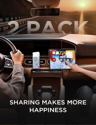 LISEN 2 Pack Magnet for Phone Car Mount Magnetic Phone Holder for Your Car Vent 6 Military Magnets Vent Cell Phone Holder Mount for Car Plate Fit All iPhone 16/15/14/13 Pro Max Plus Samsung S25 - LISEN (1)