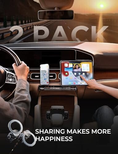 LISEN 2 Pack MagSafe Car Mount Fits iPhone 17 Pro Max Air 16 15 14 13 Mag Safe Case, Magnetic Phone Holder for Car[24 Super Magnets] car Vent Phone Mount, Mag Safe Phone Holder Car Accessories, Black - 6