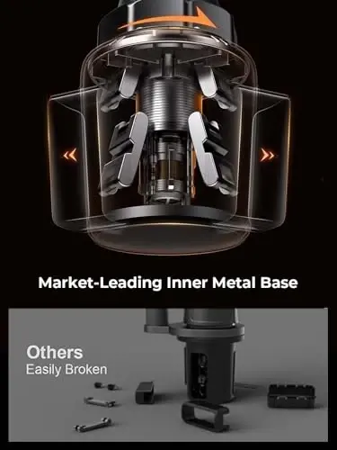 LISEN Upgraded Version Cup Phone Holder for Car 360° Adjustable Long Neck Car Phone Mount Golf Cart Phone Holder, Truck Jeep Accessories for iPhone 17 Air Pro Max Samsung Google and All 4-7'' Phone - 2