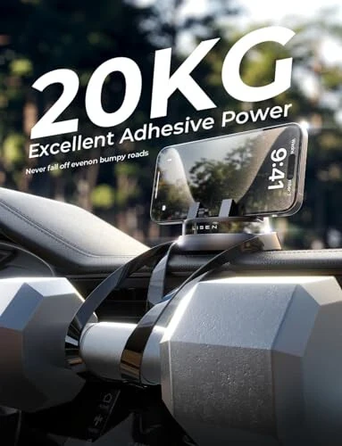 LISEN Avtomobil Telefon Tutqichi (Yangi), 360° Aylanuvchi Dashboard Mobil Telefon Tutqichi, Sirpanmaydigan Navigatsiya Avtomobil Telefonini O'rnatish Dash iPhone 16 Pro Max/15/14/13/12/11, Samsung Seriyasi, Barcha Smartfonlar Uchun Mos keladi - 7