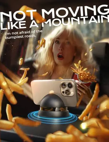 LISEN Avtomobil Telefon Tutqichi (Yangi), 360° Aylanuvchi Dashboard Mobil Telefon Tutqichi, Sirpanmaydigan Navigatsiya Avtomobil Telefonini O'rnatish Dash iPhone 16 Pro Max/15/14/13/12/11, Samsung Seriyasi, Barcha Smartfonlar Uchun Mos keladi - 8