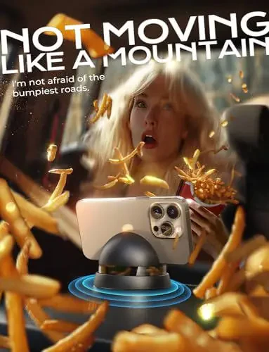 LISEN Avtomobil Telefon Tutqichi (Yangi), 360° Aylanuvchi Dashboard Mobil Telefon Tutqichi, Sirpanmaydigan Navigatsiya Avtomobil Telefonini O'rnatish Dash iPhone 16 Pro Max/15/14/13/12/11, Samsung Seriyasi, Barcha Smartfonlar Uchun Mos keladi - 6