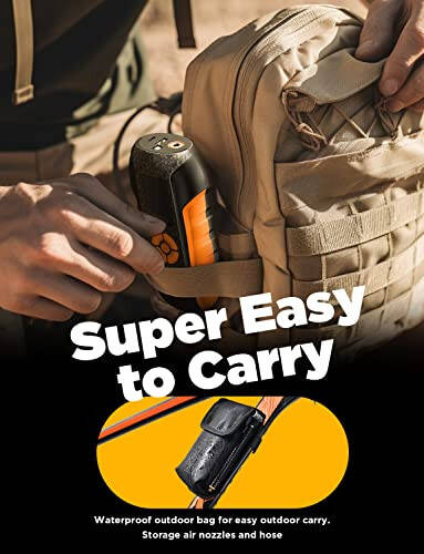LISEN Bicycle Pump Electric, Portable Bike Tire Inflator Air Compressor 150 PSI Cordless Air Pump for Bike, Car, Motorcycle, Ball,Auto Shut-Off with Presta and Schrader Valve, cycplus as2 pro - 3