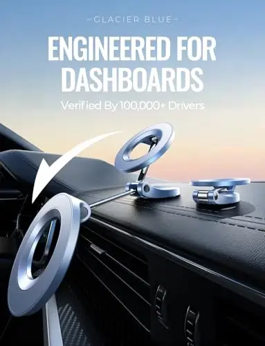 LISEN for iPhone 17 MagSafe Car Mount, Ultra Magnetic Phone Holder for Car Dashboard, Car Accessories for iPhone 16 Pro Max,Gifts for Men Women Him Her, Fit for iPhone17 Pro/air/Max 16 15 14 13 Blue - LISEN (1)
