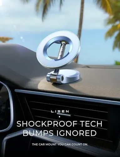 LISEN for iPhone 17 MagSafe Car Mount, Ultra Magnetic Phone Holder for Car Dashboard, Car Accessories for iPhone 16 Pro Max,Gifts for Men Women Him Her, Fit for iPhone17 Pro/air/Max 16 15 14 13 Blue - 5