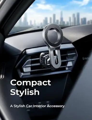 LISEN for iPhone 18 MagSafe Car Mount, Magnetic Phone Holder for Car Vent Phone Mount, Magnetic Car Phone Holder iPhone Car Mount, Air Vent Car Phone Mount Gifts for iPhone 18 17 16, Carbon Fiber - 6