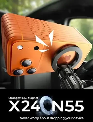 LISEN for MagSafe Car Mount, 360° Rotation Magnetic Phone Holder for Car, Hands Free iPhone Magnetic Car Mount,Magnetic Car Mount for iPhone 15 14 13 12 Pro Max Plus Mini,Magsafe Accessories - 5