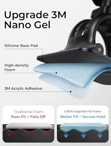 LISEN for MagSafe Car Phone Mount -Strong Magnets Magnetic Phone Holders for Your Car 3 in 1 Vent Dashboard Magnet Cell Phones Holder Mounts fit iPhone 18 Pro Max 17 16 15 14 13 12, Carbon Fiber - 6