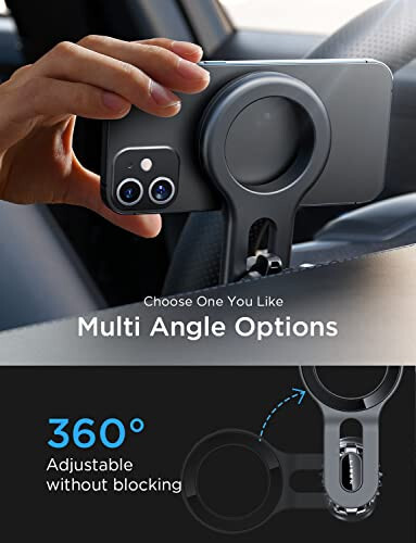 LISEN for Strong MagSafe Car Mount, [Perfect for Travel] [Quick Install] Ultra Magnetic Long Arm Mag Safe Car Phone Holder Vent, Car Accessories Fit for iPhone 15 Pro Plus Max 14 13 12 Mini Men Women - 6