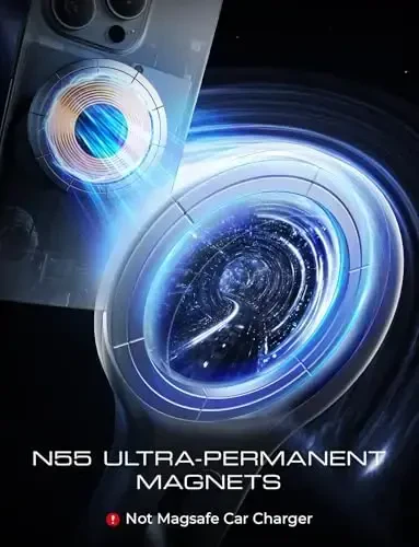 LISEN for Strong MagSafe Car Mount, [Perfect for Travel] [Quick Install] Ultra Magnetic Long Arm Mag Safe Car Phone Holder Vent, Car Accessories Fit for iPhone 15 Pro Plus Max 14 13 12 Mini Men Women - 1